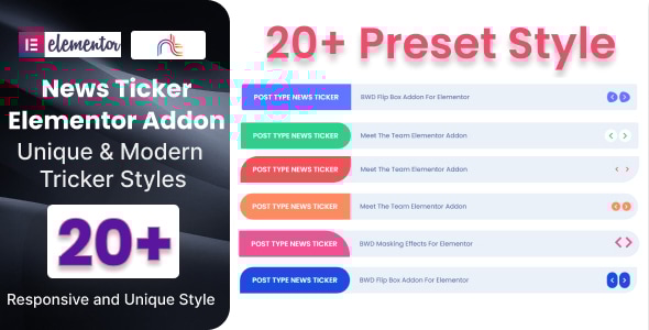 News Ticker Addon For Elementor v2.4