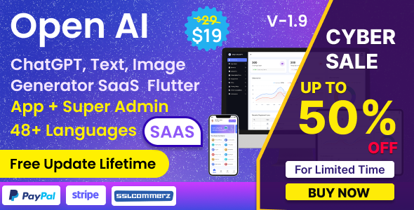 Maan AI v1.9 – ChatGPT，具有超级管理员的开放式 AI Flutter 应用程序（SAAS）插图