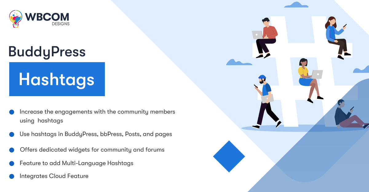 Wbcom Designs – BuddyPress Hashtags v3.2.0插图