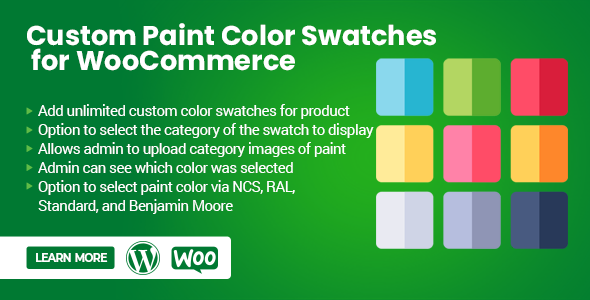 Custom Paint Color Swatches for WooCommerce v1.0.5插图