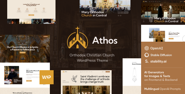 Athos v1.5 – Orthodox Christian Church WordPress Theme插图