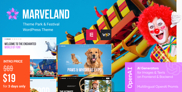 Marveland v1.0 – Theme Park & Festival WordPress Theme插图