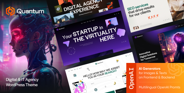 Quantum v1.0 – Digital & IT Agency WordPress Theme插图