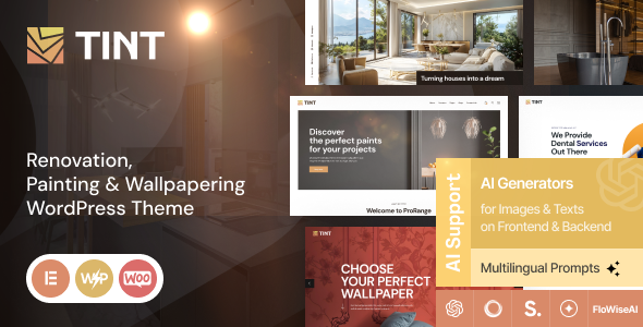 Tint v1.0 – Renovation, Painting & Wallpapering WordPress Theme插图