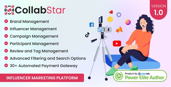 CollabStar v1.0 – 影响力营销平台插图