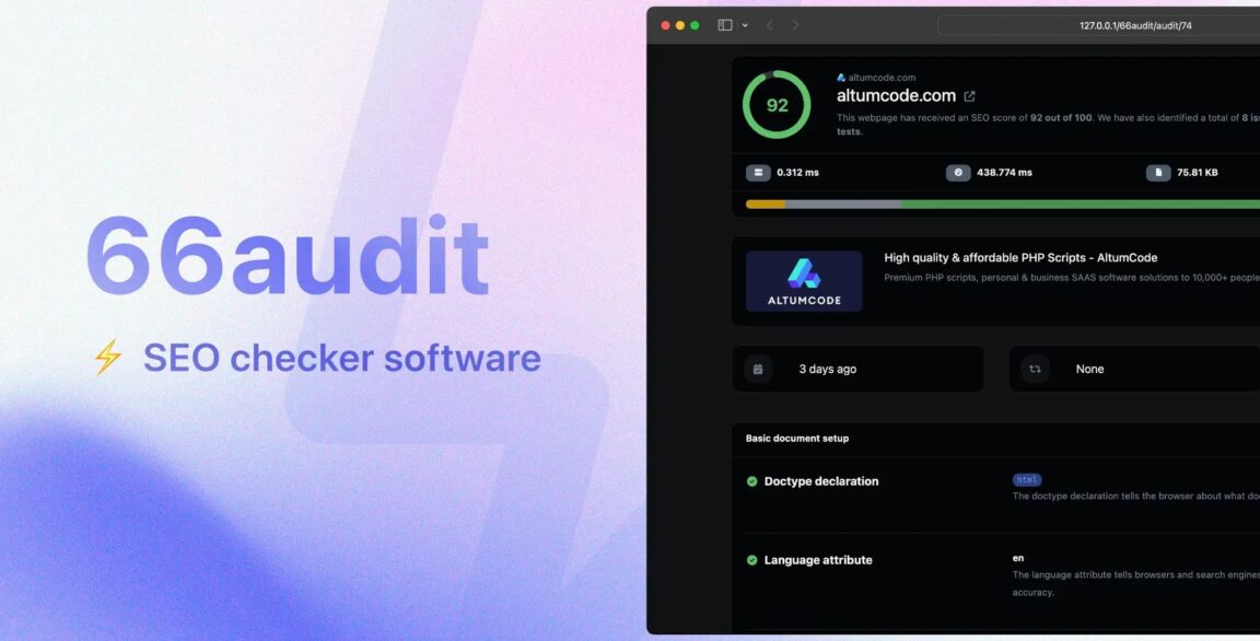 66audit v5.0.0 – SEO 审计软件 (已汉化破解)插图