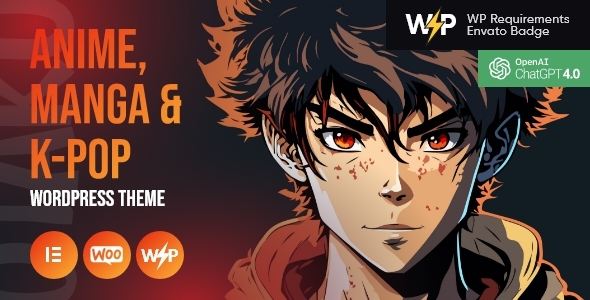 Otaku v1.5 – 动漫、漫画和 K-Pop WordPress 主题插图