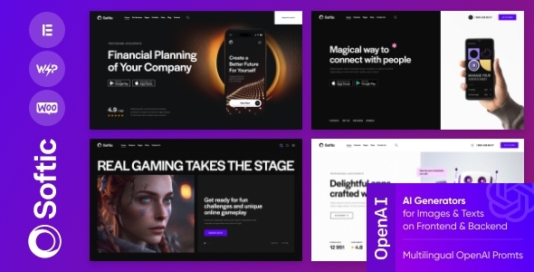 Softic v1.7 – SaaS 软件和应用程序 WordPress 主题插图