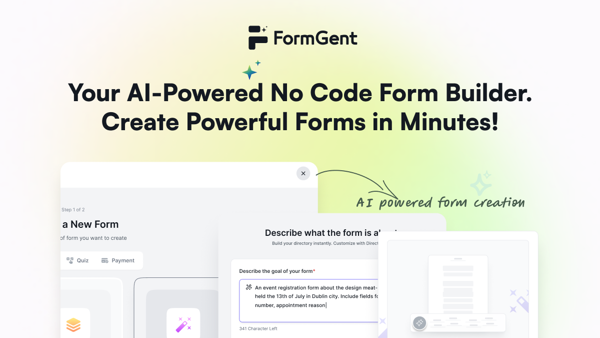 FormGent Pro v1.0.0 – WordPress AI 表单生成器