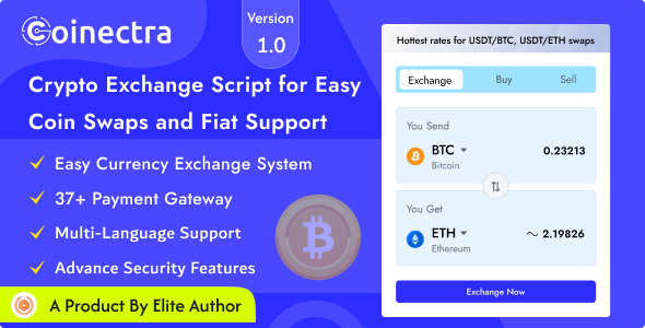 Coinectra v1.2 – 购买、出售和加密货币兑换脚本插图