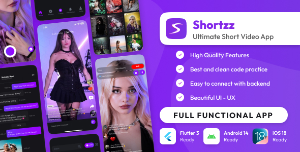 Shortzz：Tiktok Clone  v1.0 – 短视频应用程序直播应用程序与管理面板 Flutter/Laravel（2024 年 10 月 23 日）插图