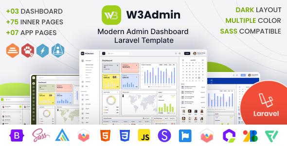 W3Admin v1.0 – Modern Laravel Admin Dashboard插图
