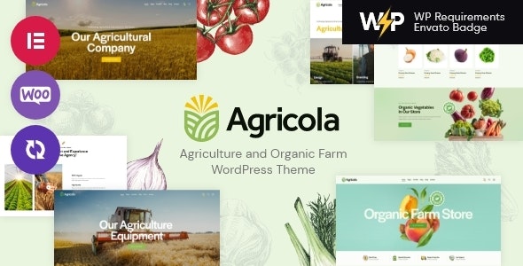 Agricola v1.12 – 农业和有机农场 WordPress 主题插图