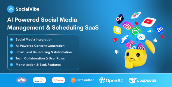 SocialVibe v2.1.0 – AI-Powered Social Media Management & Scheduling SaaS