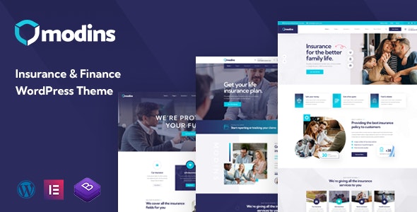 Modins v1.1.6 – Insurance & Finance WordPress Theme插图