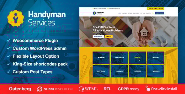 Handyman Services v1.2.4 – Construction & Renovation WordPress Theme插图