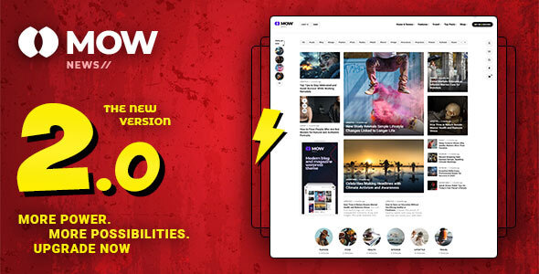 Mow v2.1.3 – 博客和杂志 WordPress 主题 (已破解)插图