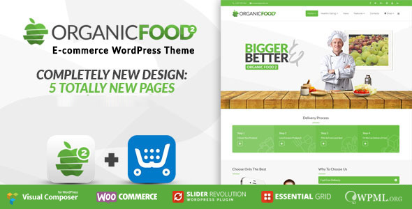 Organic Food v1.3.3 – 农场商业生态 WordPress 主题插图