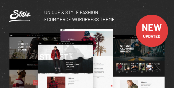Striz v2.0.5 – 时尚电子商务 WordPress 主题插图