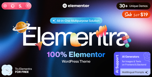 Elementra v1.0.0 – 100% Elementor WordPress Theme插图