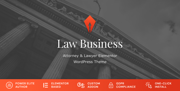 LawBusiness v2.1.1 – 律师和律师 WordPress 主题插图