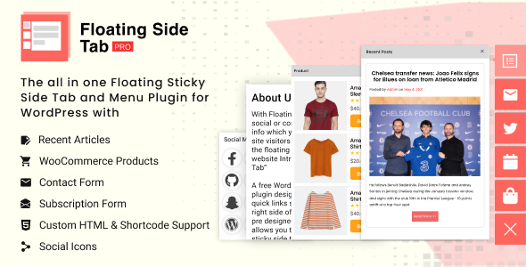 Floating Side Tab PRO v1.0.3(已汉化75%) – WordPress浮动菜单插件