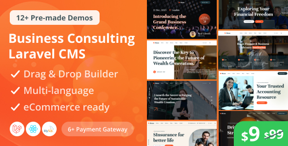 Bione v2.0 – 商业咨询 Laravel CMS 与 Live Page Builder