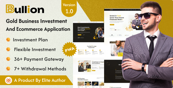 Bullion v1.0 – 黄金HYIP投资和电子商务应用程序