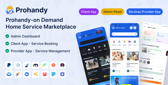 Prohandy v1.0.6 – 按需杂工和家庭服务提供商市场平台插图