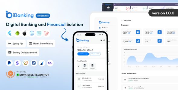 iBanking v1.0.0 – 数字银行和金融解决方案