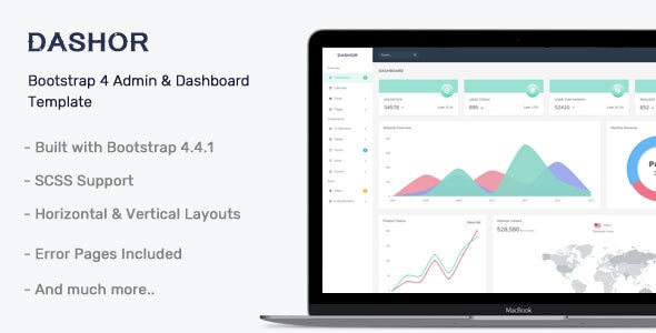 Dashor v1.1.0 – 网站后台管理模板