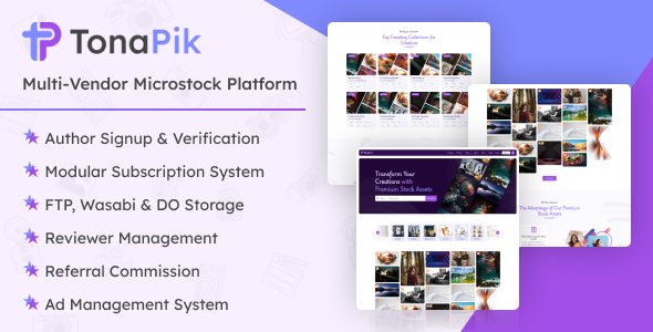 TonaPik v1.0.0 – 多供应商微利图库平台