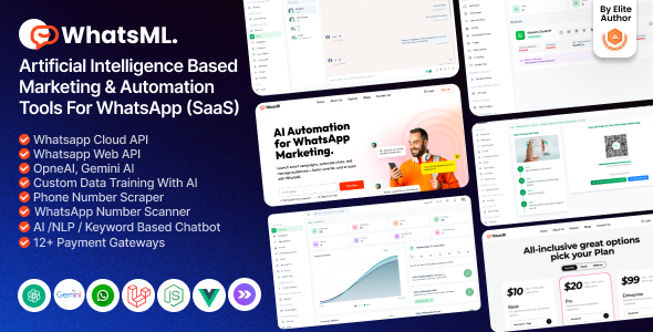 WhatsML v1.0 – 基于人工智能的 WhatsApp 营销、聊天自动化和批量发送工具 (SaaS)