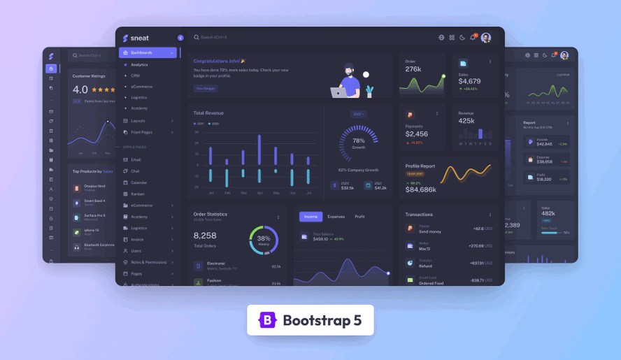Sneat Admin Dashboard v3.0.0 – HTML Bootstrap 5